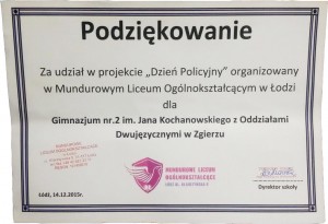 podziekiwanie